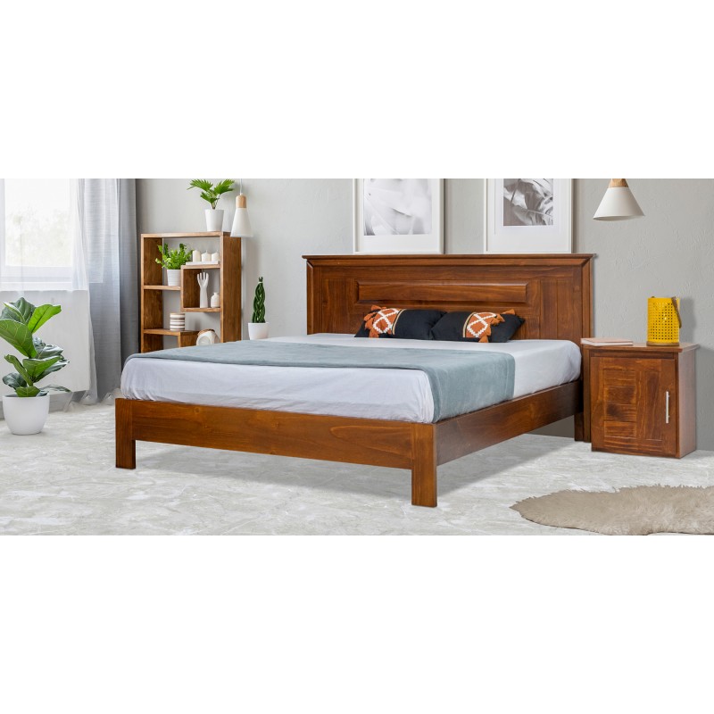 Samantha Pinewood Bed 150x190 cm Dark Oak Finish Samantha Pinewood Bed 150x190 cm Dark Oak Finish