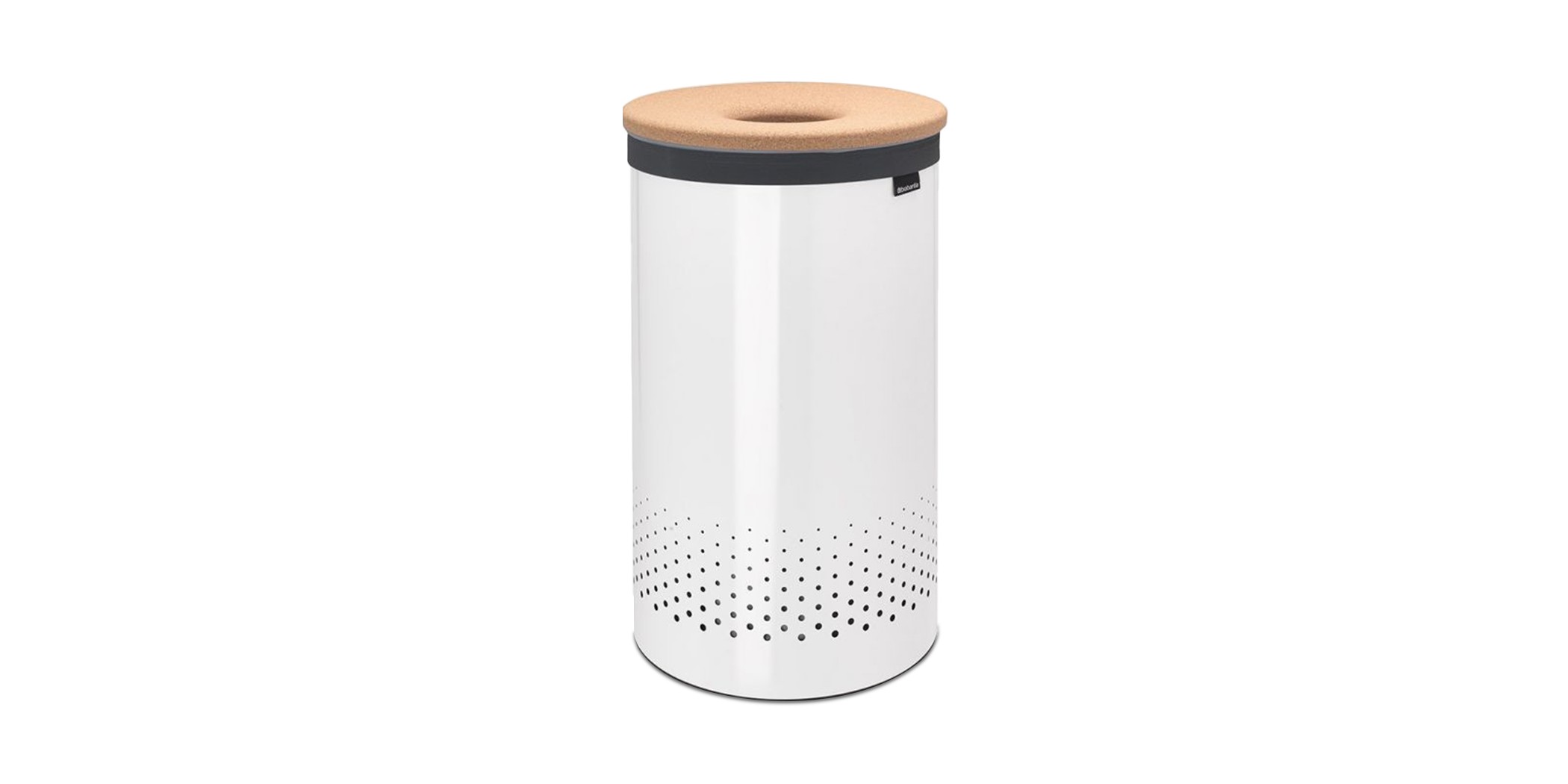 Brabantia 104404 60L Cork Lid White Laundry Bin 10YW "O"