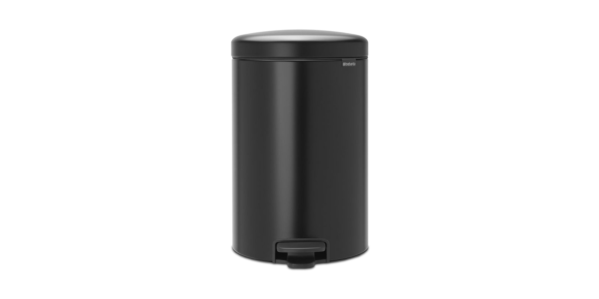 Brabantia 114106 20L Matt Black NewIcon Pedal Bin 10YW "O"