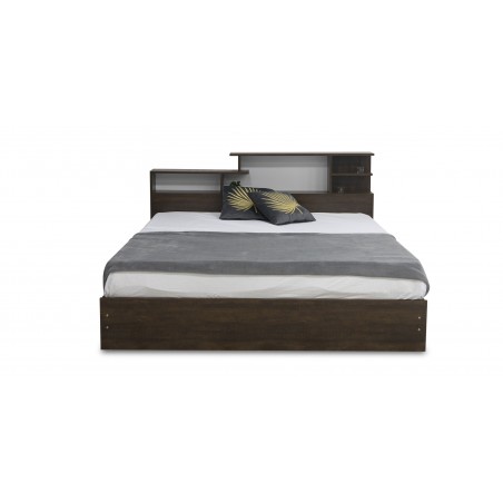 Shelton Bedroom Set Brown Flame and White Matt