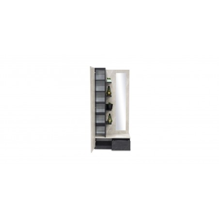 Royce Bedroom Set Greyash and Black Vein