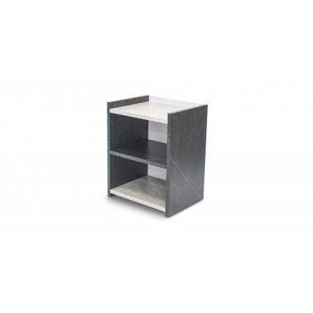 Royce Bedroom Set Greyash and Black Vein