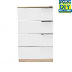 Chest W/4 Drawers Sonoma & Diamond White