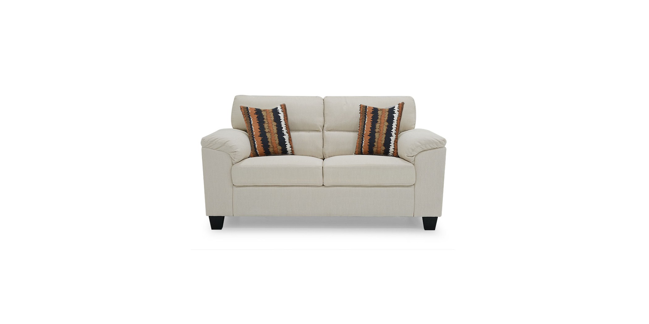 Vorino 2 Seaters Sofa Ivory Color