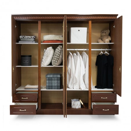 Henderson Wardrobe 4 doors Veneer Sapele