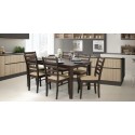 New Ocean Table & 6 chairs Black Cherry Rubberwood