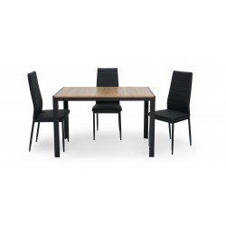 Tithonia Table and 4 Chairs Metal/MDF