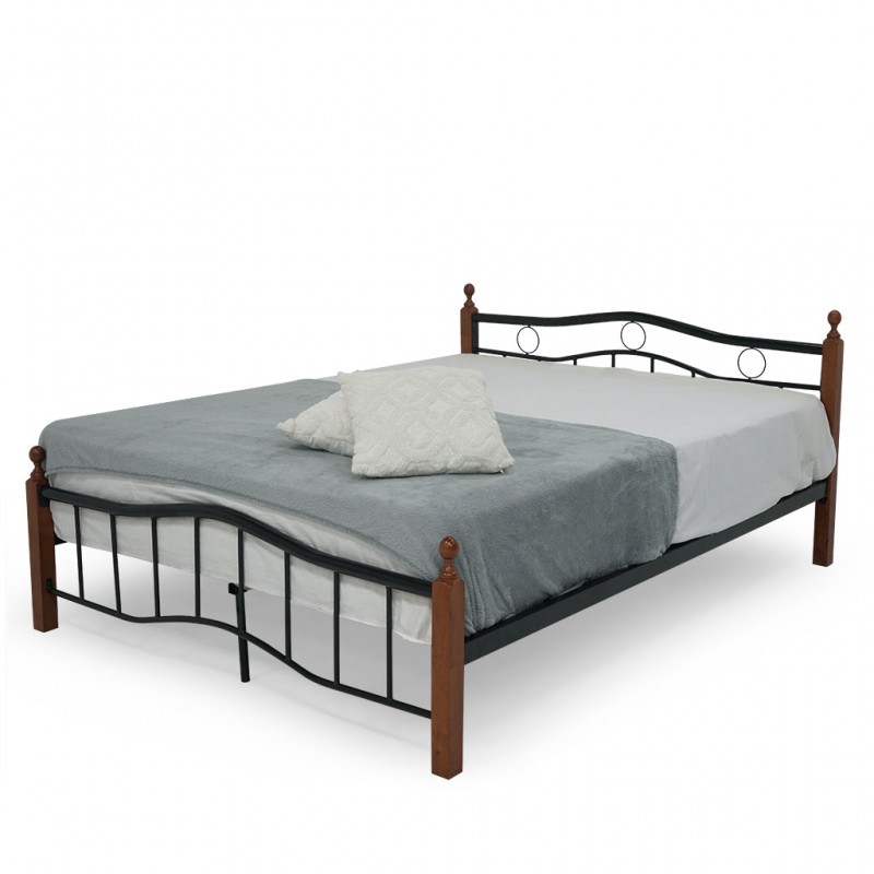 Bianca Bed 150x190 cm Rubberwood/Metal Bianca Bed 150x190 cm Rubberwood/Metal
