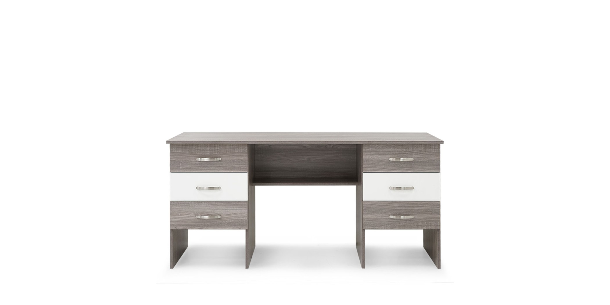 Bruce Office Table Arom & White in Melamine