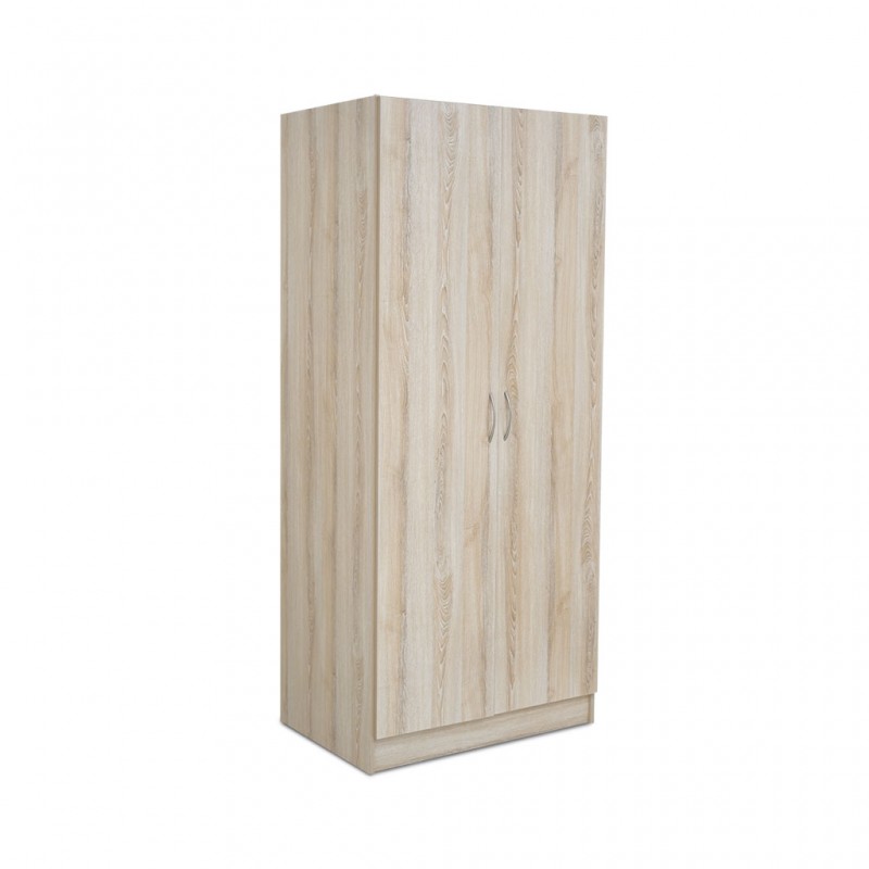 Elsa Wardrobe 2 Doors Oak MDF with hanger Elsa Wardrobe 2 Doors Oak MDF with hanger