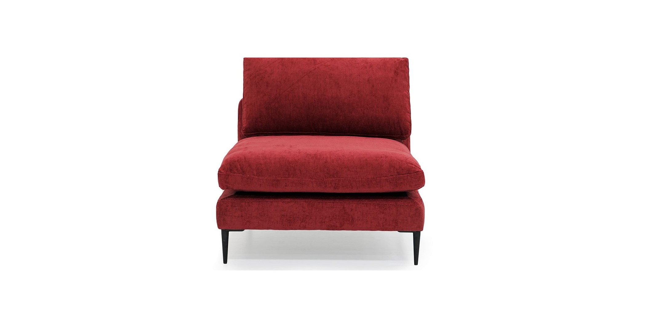 Tamarin Armless Chair Red Col Fabric