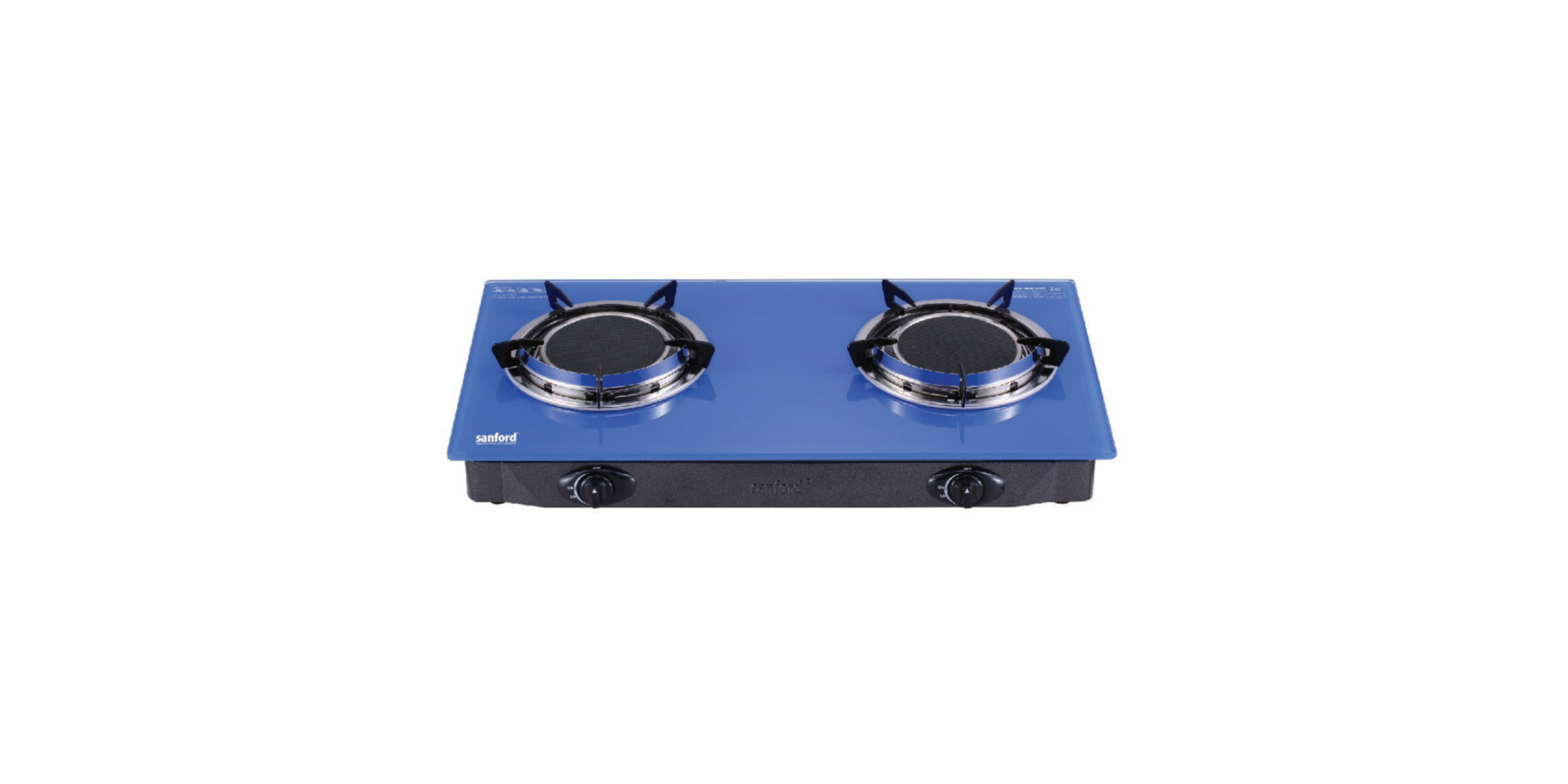 Sanford SAN670 SF5351IGC-Blue 2 Burner Hard Tempered Glass Infrared Gas Cooker