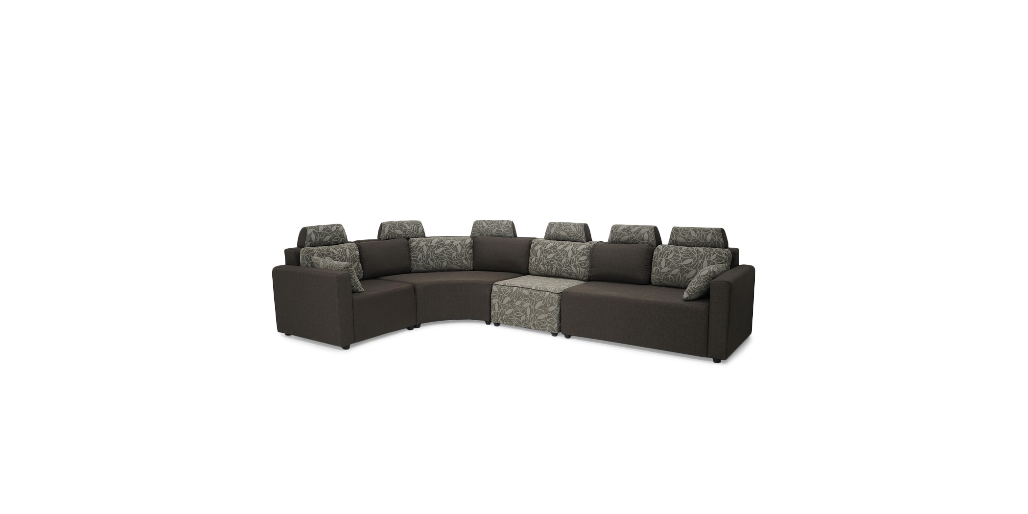 Picasso Sofa Corner in Brown Fabric
