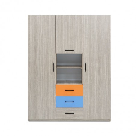 Zermatt Wardrobe 2 Doors and 3 Drawers in Melamine