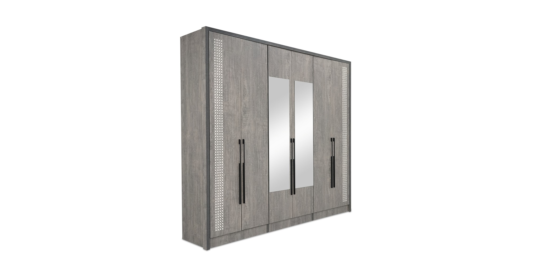 Feori Wardrobe 6 Doors Grey