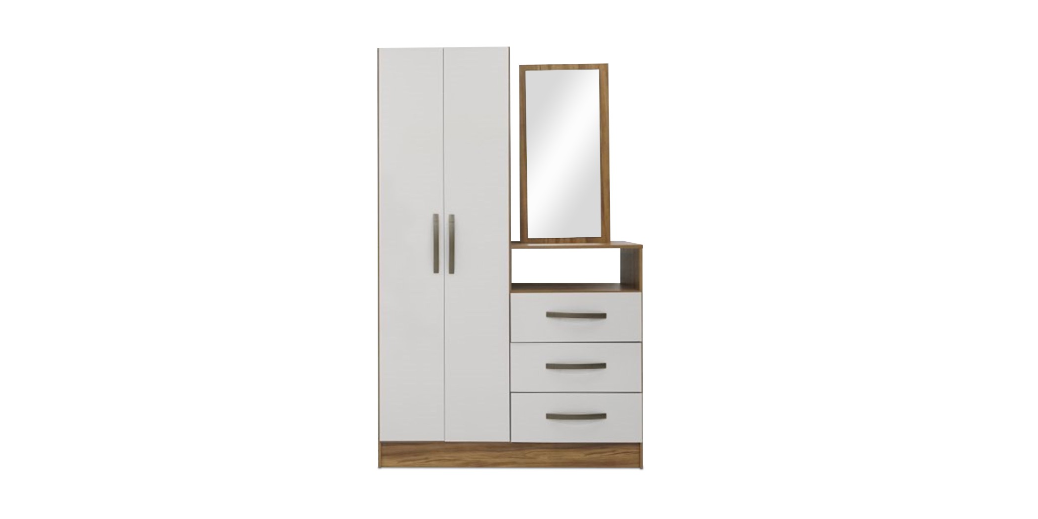 Adriano Wardrobe 2 Doors & Dressing Table Freijo - Off White