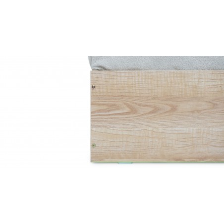 Neo Bed 150x190 cm MDF Oak and White