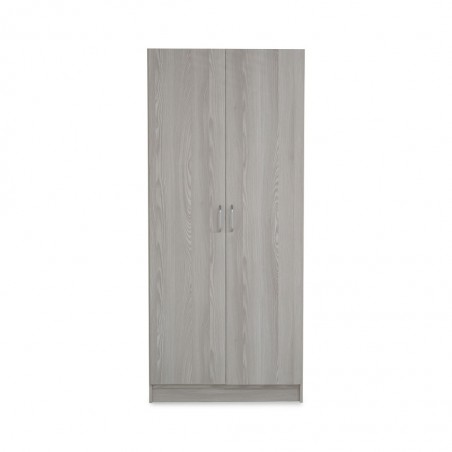 Ace Wardrobe 2 Doors Grey MDF With Shelves