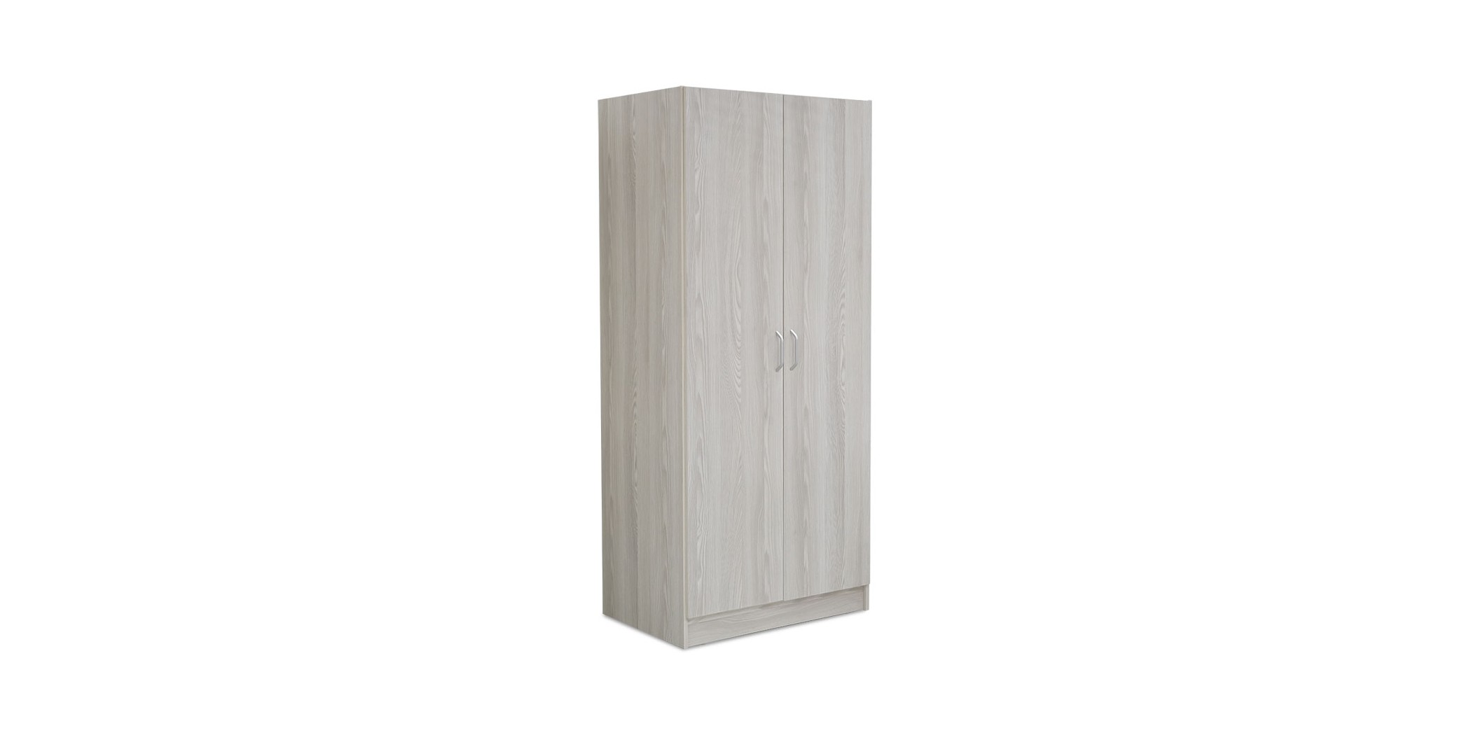 Ace Wardrobe 2 Doors Grey MDF With Shelves