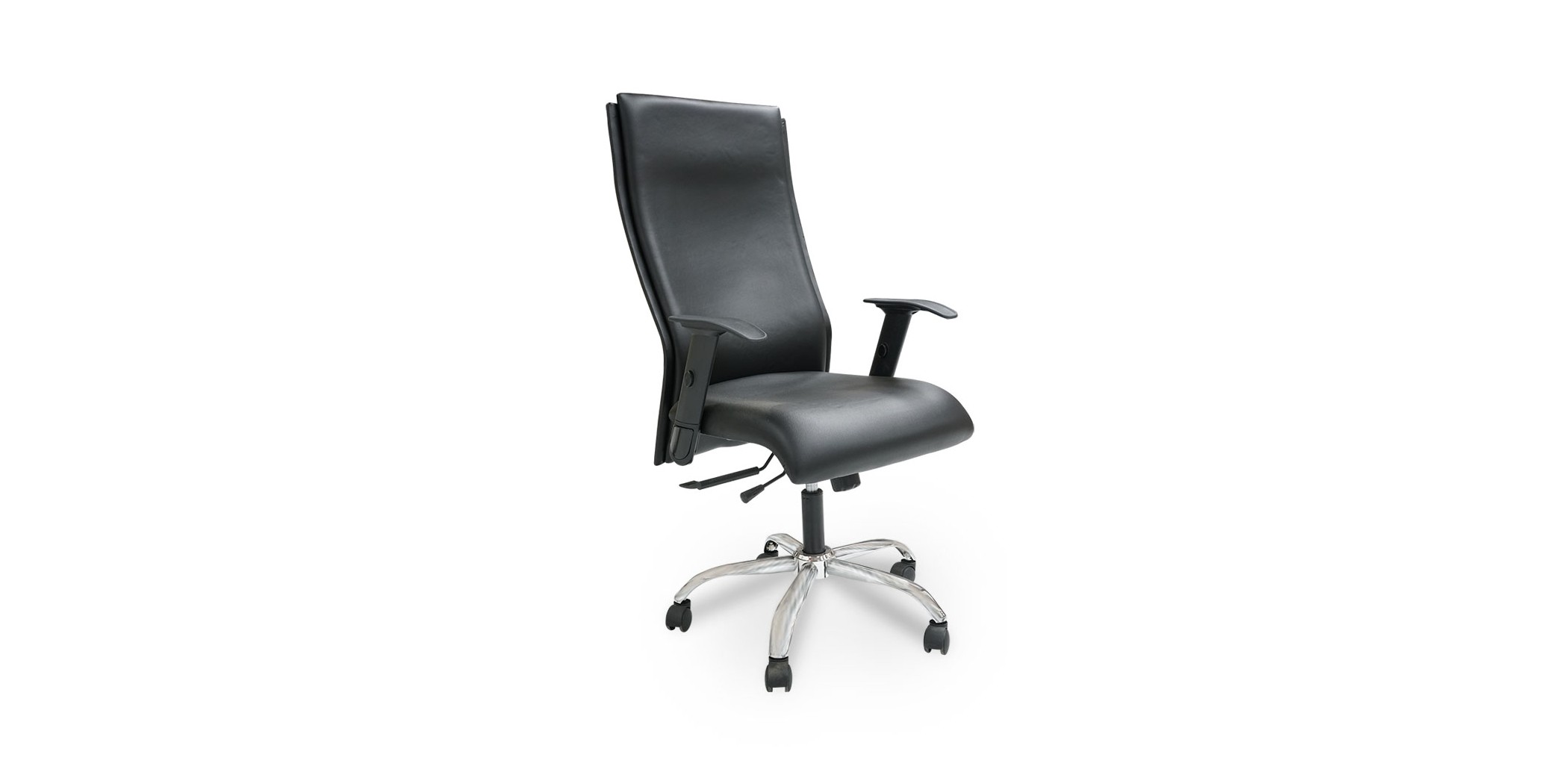 Dunhill Chair with Armrest Black PU