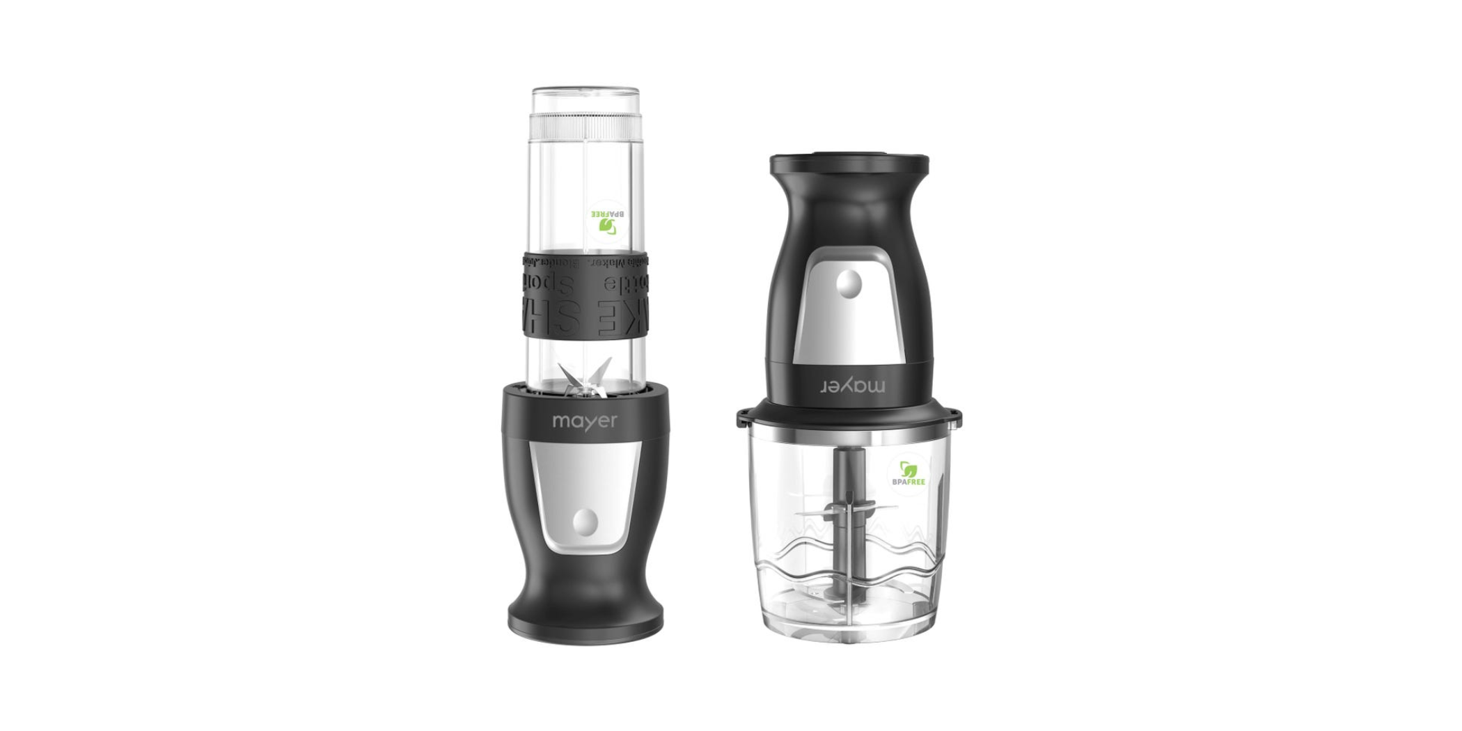Mayer MMBC19 Mini Black Blender + Chopper