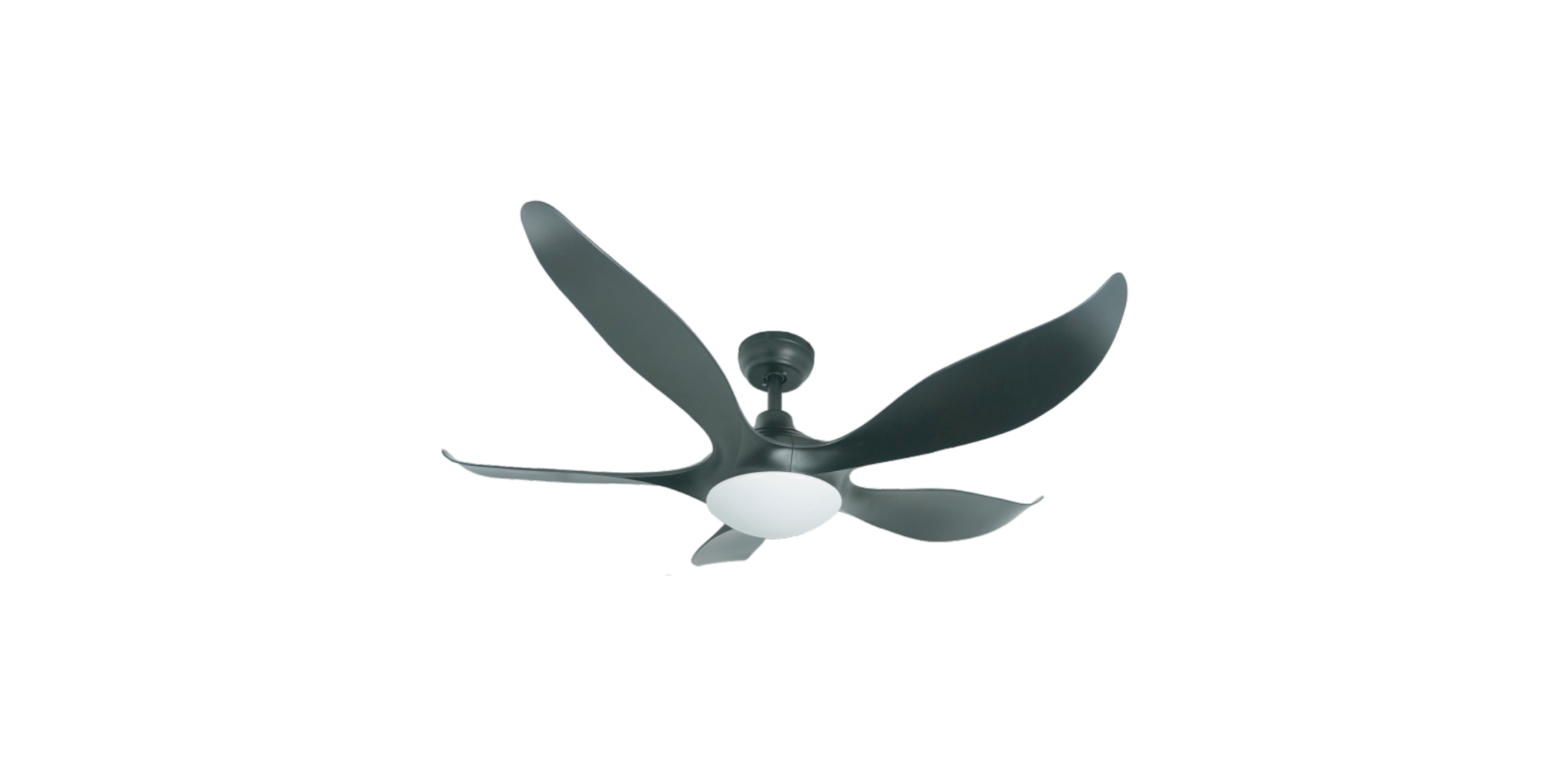 D'Fan by Mistral TYPHOON52-BK 52” Black Ceiling Fan With LED Light & Remote Control