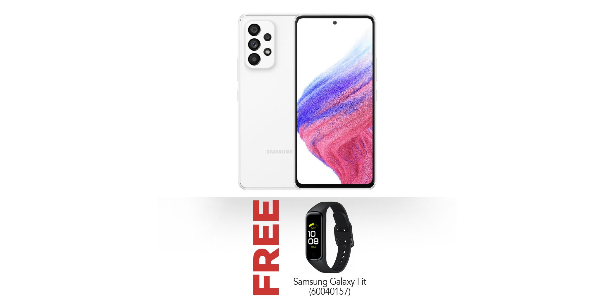 Samsung Galaxy A53 White & Free Samsung Galaxy Fit 2