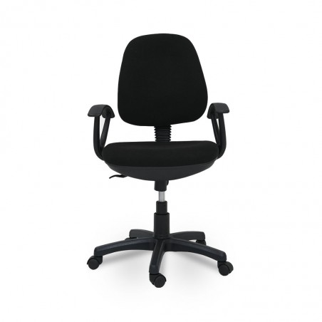 Baxton Back Office Chair Black With Armrest