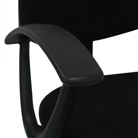 Baxton Back Office Chair Black With Armrest