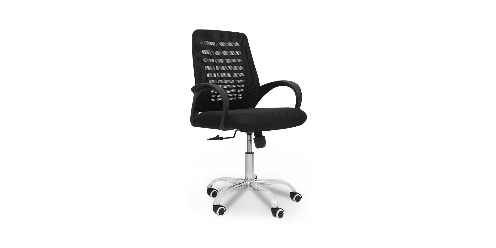 Lorell Medium Back Office Chair Black With Armrest