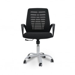 Lorell Medium Back Office Chair Black With Armrest