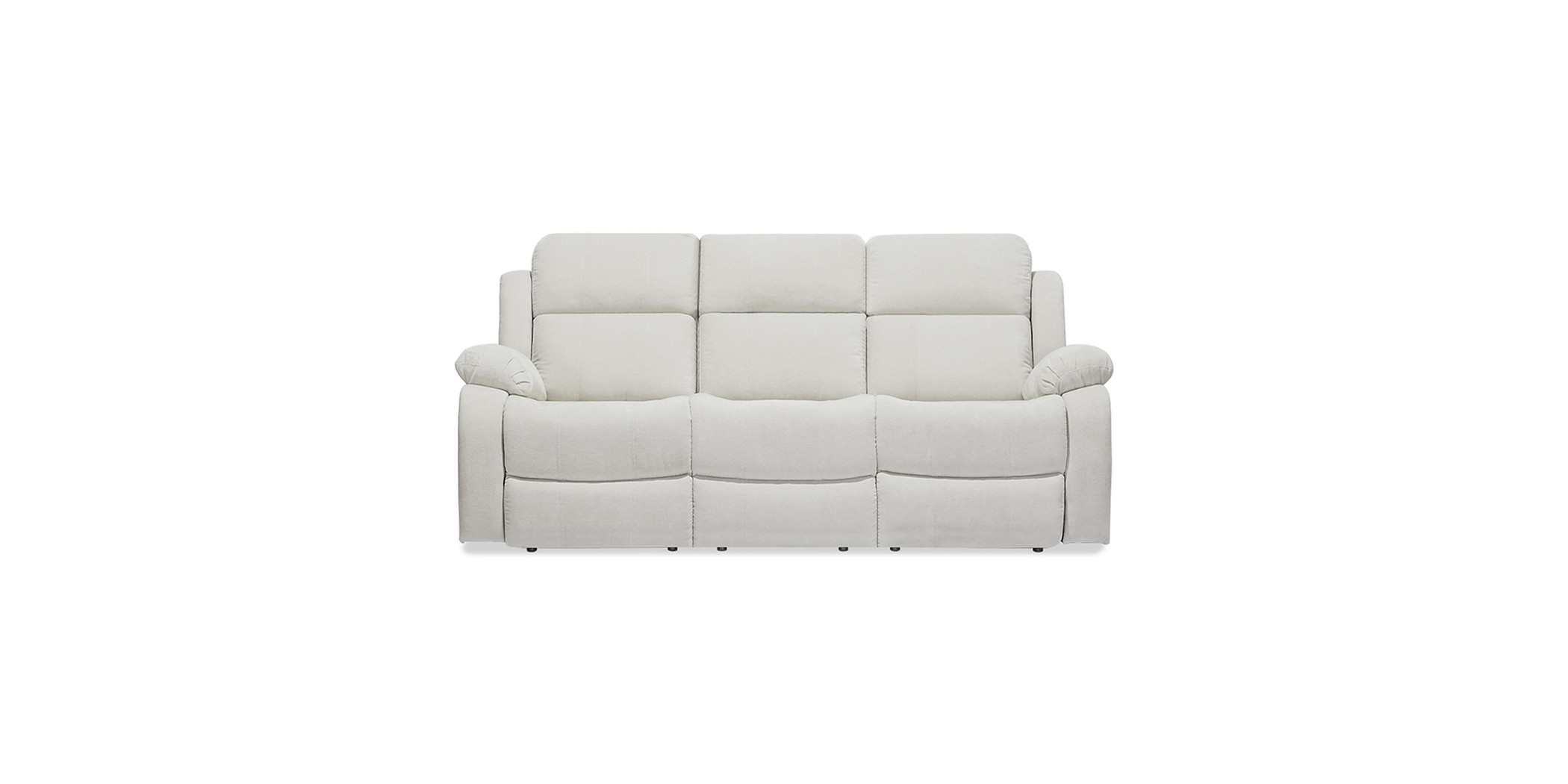 Sabella 3 Seater Reclining Sofa Ivory Color Fabric