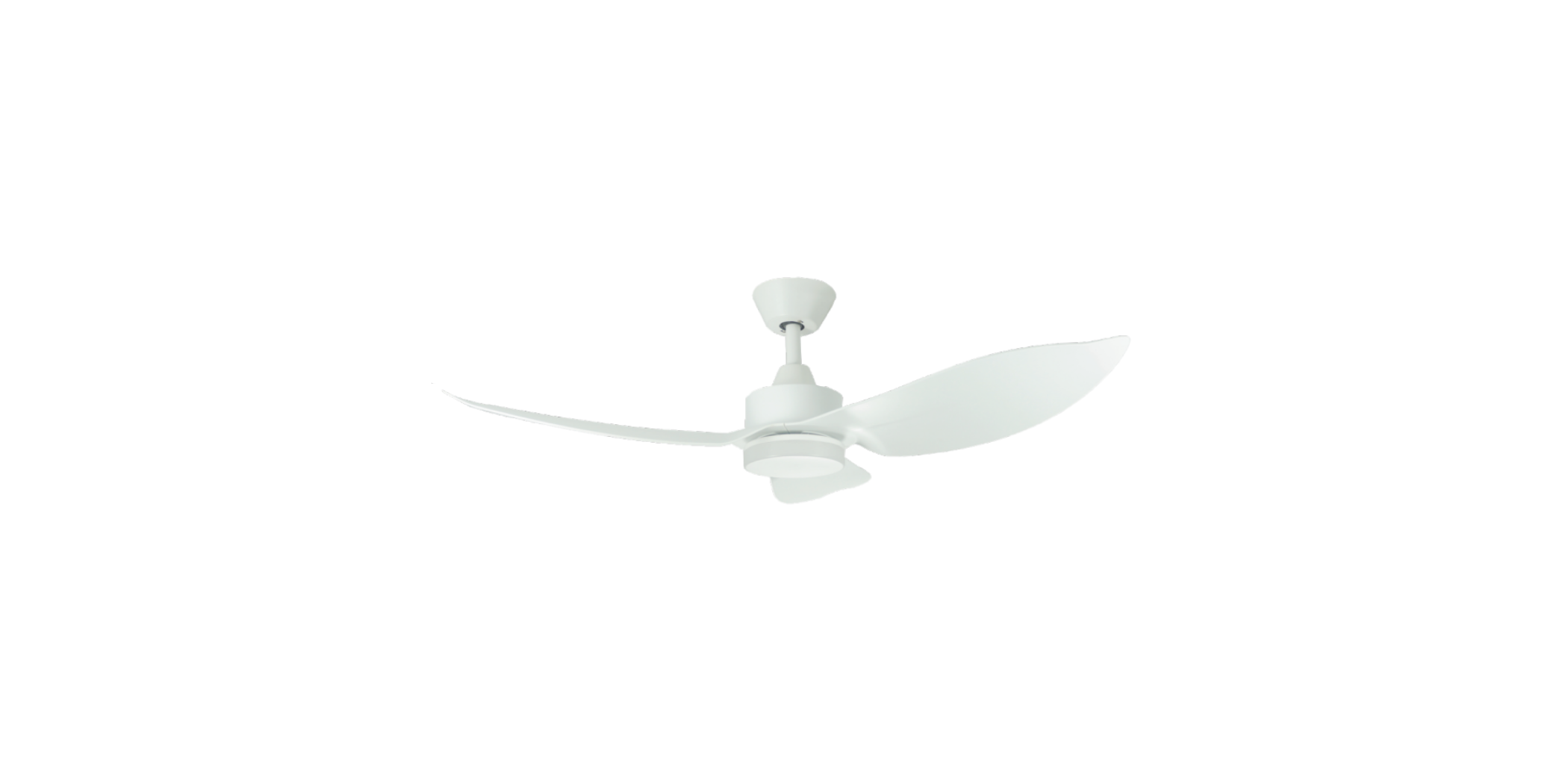 D'Fan by Mistral SPACE46-WH 46” White Ceiling Fan With LED Light & Remote Control