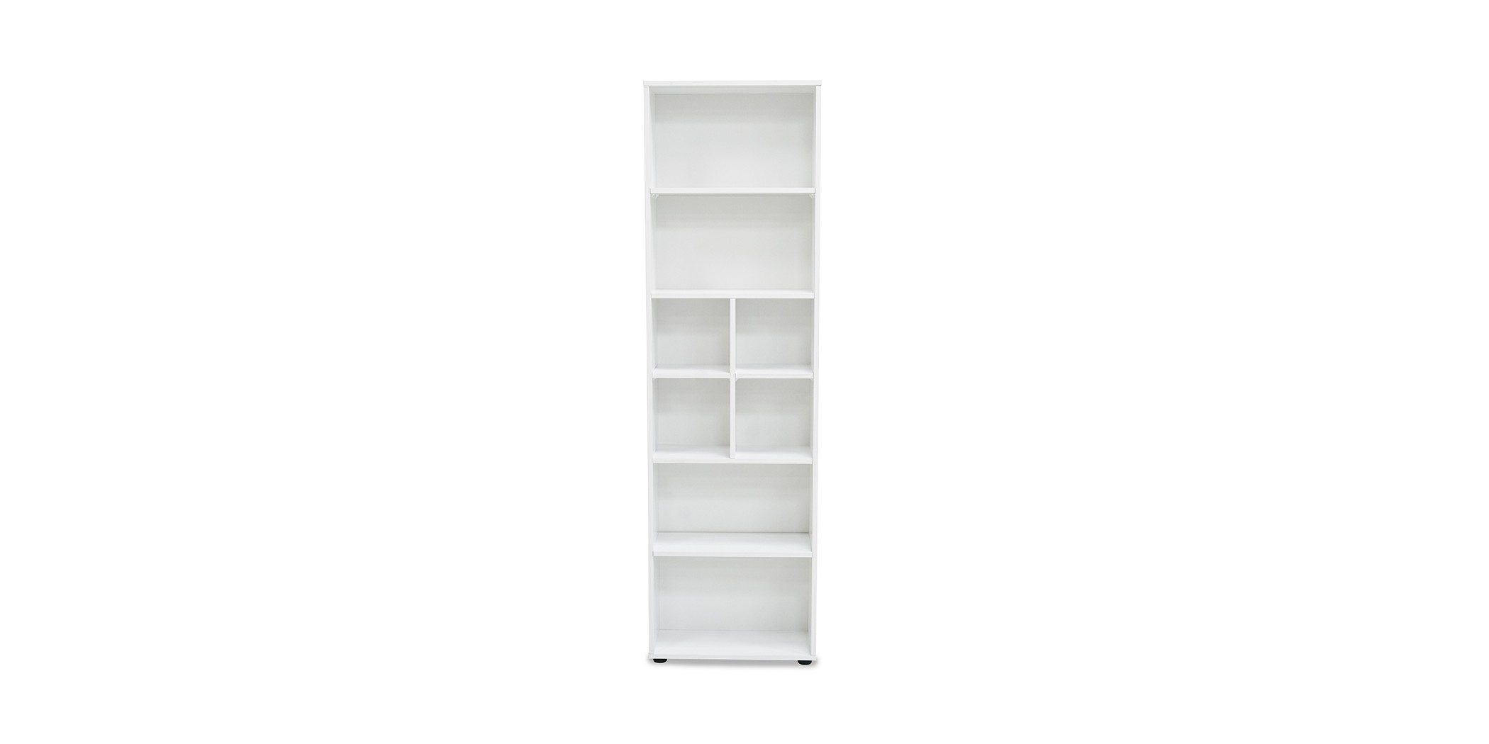 White Bookshelf With 8 Sections White Color