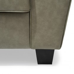 Bella Corner RHF Chaise+LHF 2Str+Otto Fabric Graphite Leather Gel
