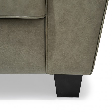 Bella Corner RHF Chaise+LHF 2Str+Otto Fabric Graphite Leather Gel