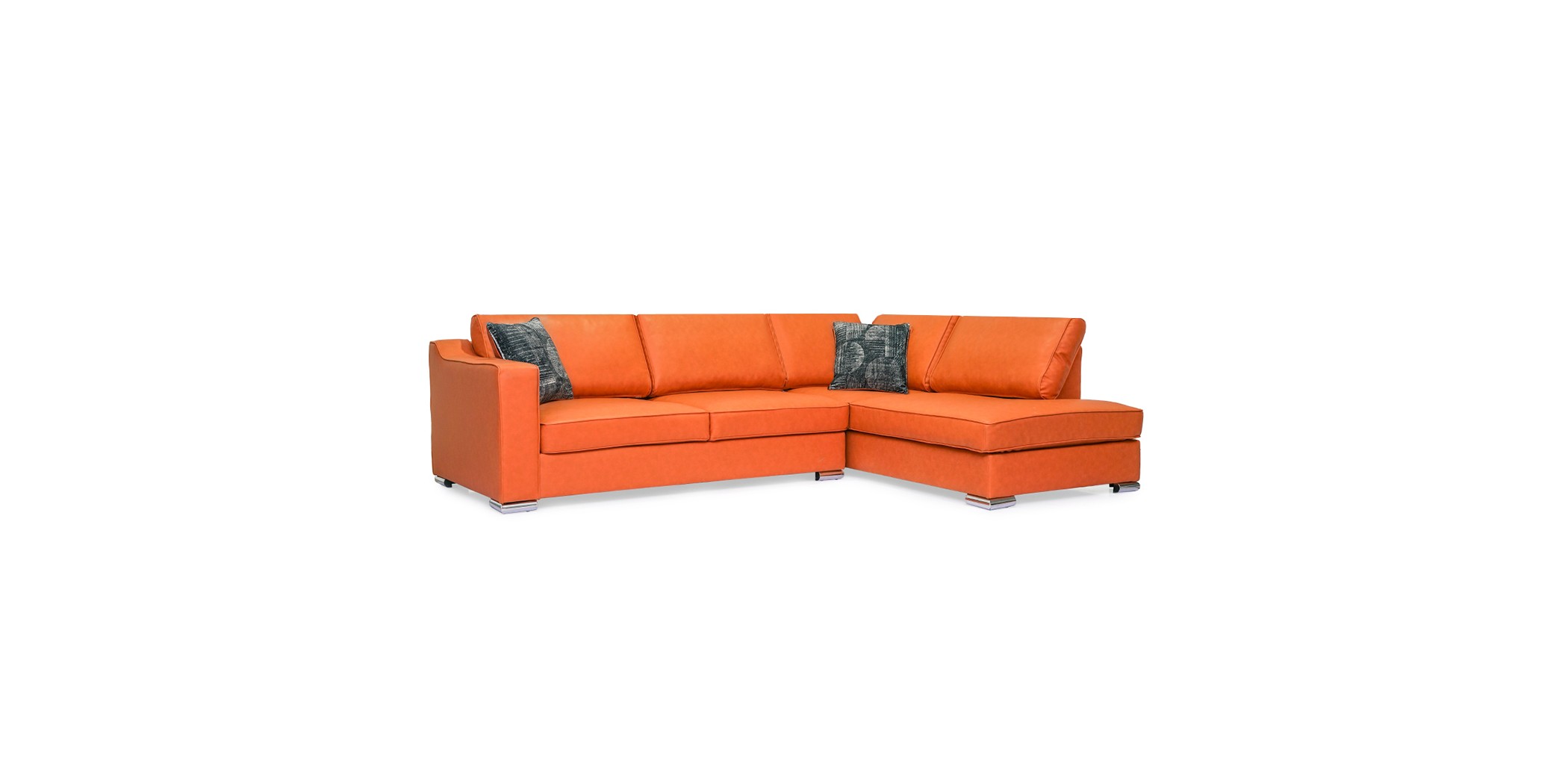 Delta Sofa Corner in Paprika Col Fabric