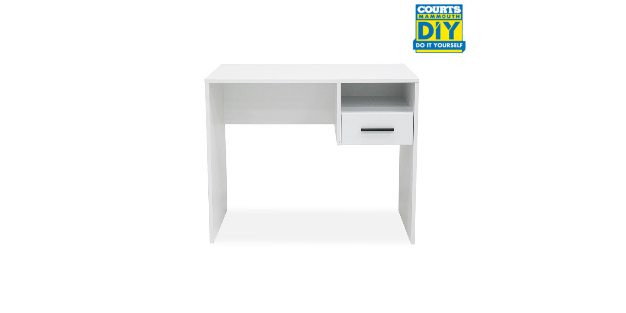 White Office Desk With 1 Drawer