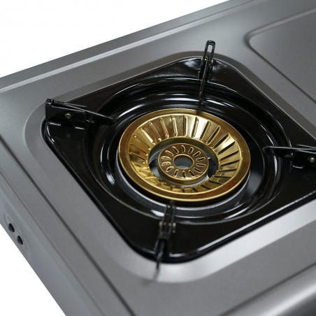 Mistral MGC9225 Teflon Coated 2 Burner Gas Cooker