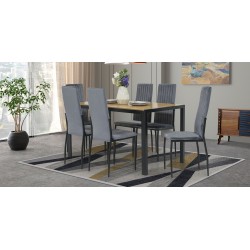 Breda Table and 6 Chairs Metal