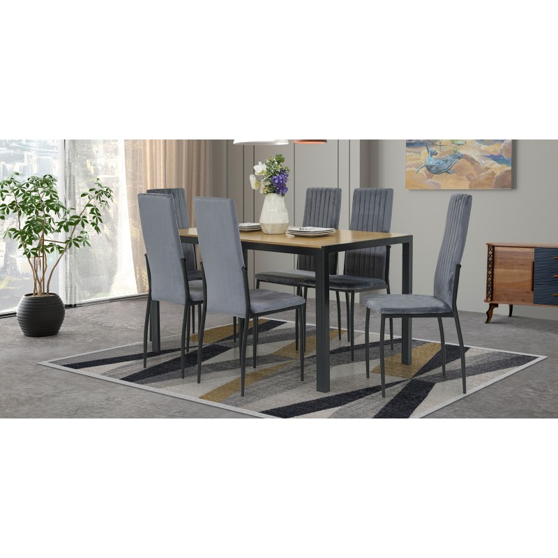 Breda Table and 6 Chairs Metal Breda Table and 6 Chairs Metal