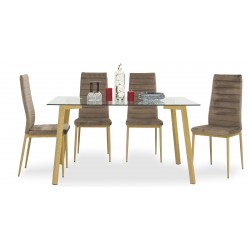 Dakota Table and 6 Chairs Metal