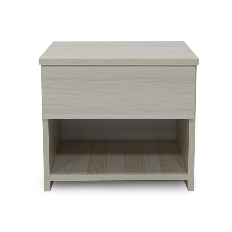 Inicio Night Table White Ash in Melamine MDF Inicio Night Table White Ash in Melamine MDF