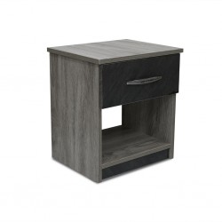 Kinzey Night Table Grey Mistral & Stone