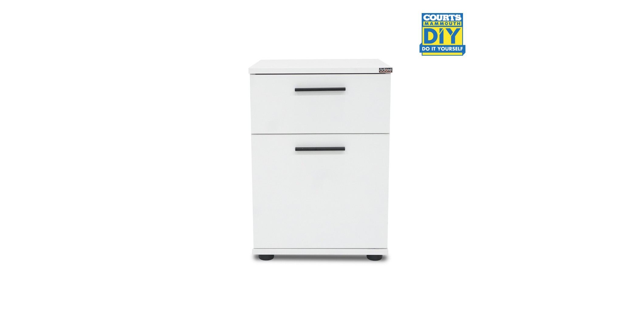 White Nightstand with 1 Drawer