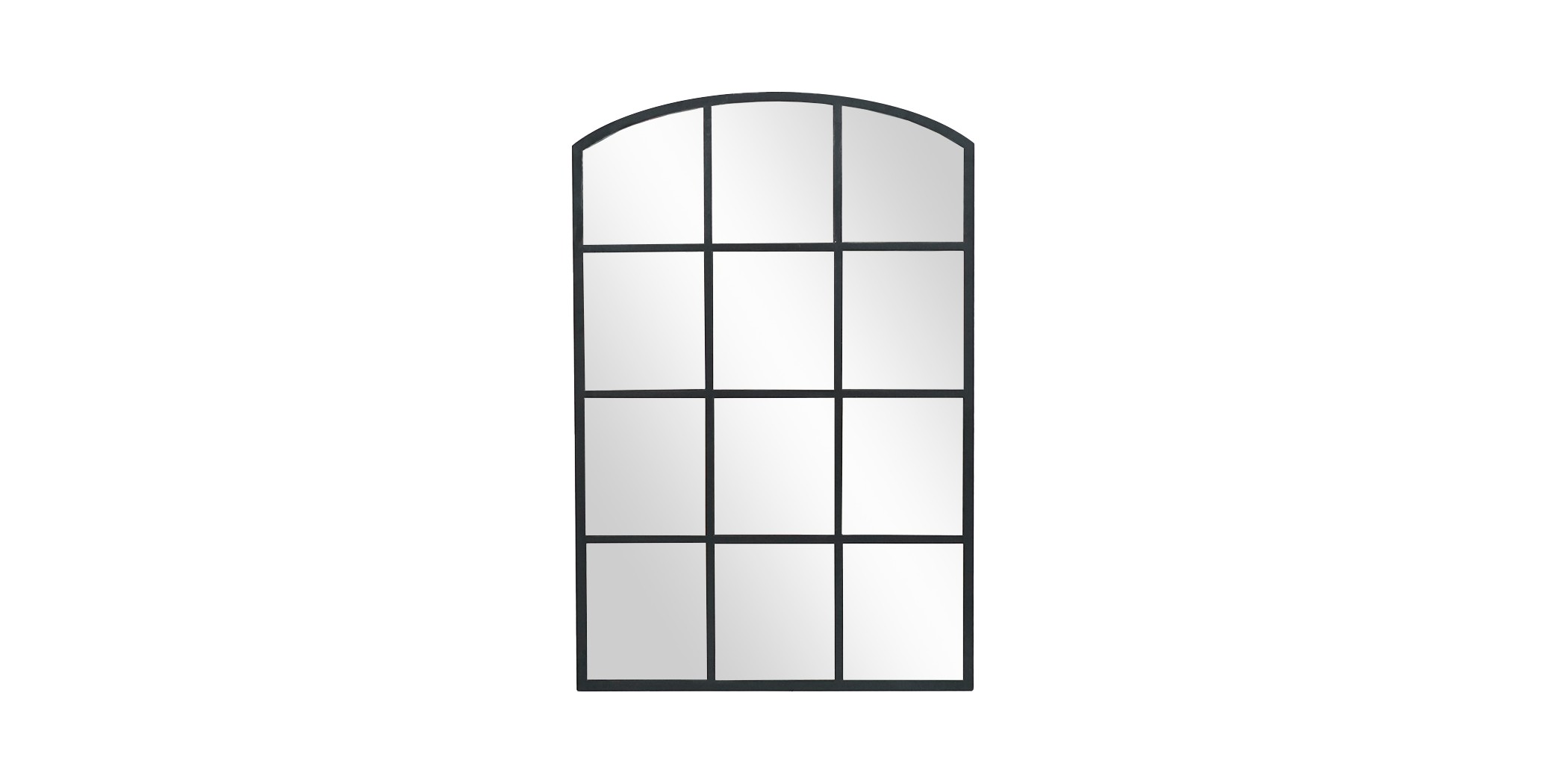 Wall Mirror Window W80xD2xH120 cm Metal - Black Finish JC-MN6207