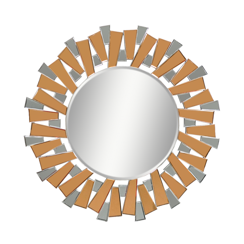 Wall Mirror Round Diameter 90 cm MDF - Silver,Rose Gold & Grey Finish JC-MN6208 Wall Mirror Round Diameter 90 cm MDF - Silver,Rose Gold & Grey Finish JC-MN6208