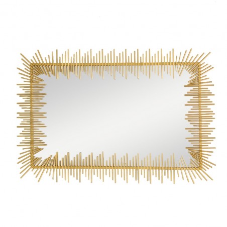 Wall Mirror Rectangle W120xD2xH80 cm Metal - Gold Finish JC-MN6204
