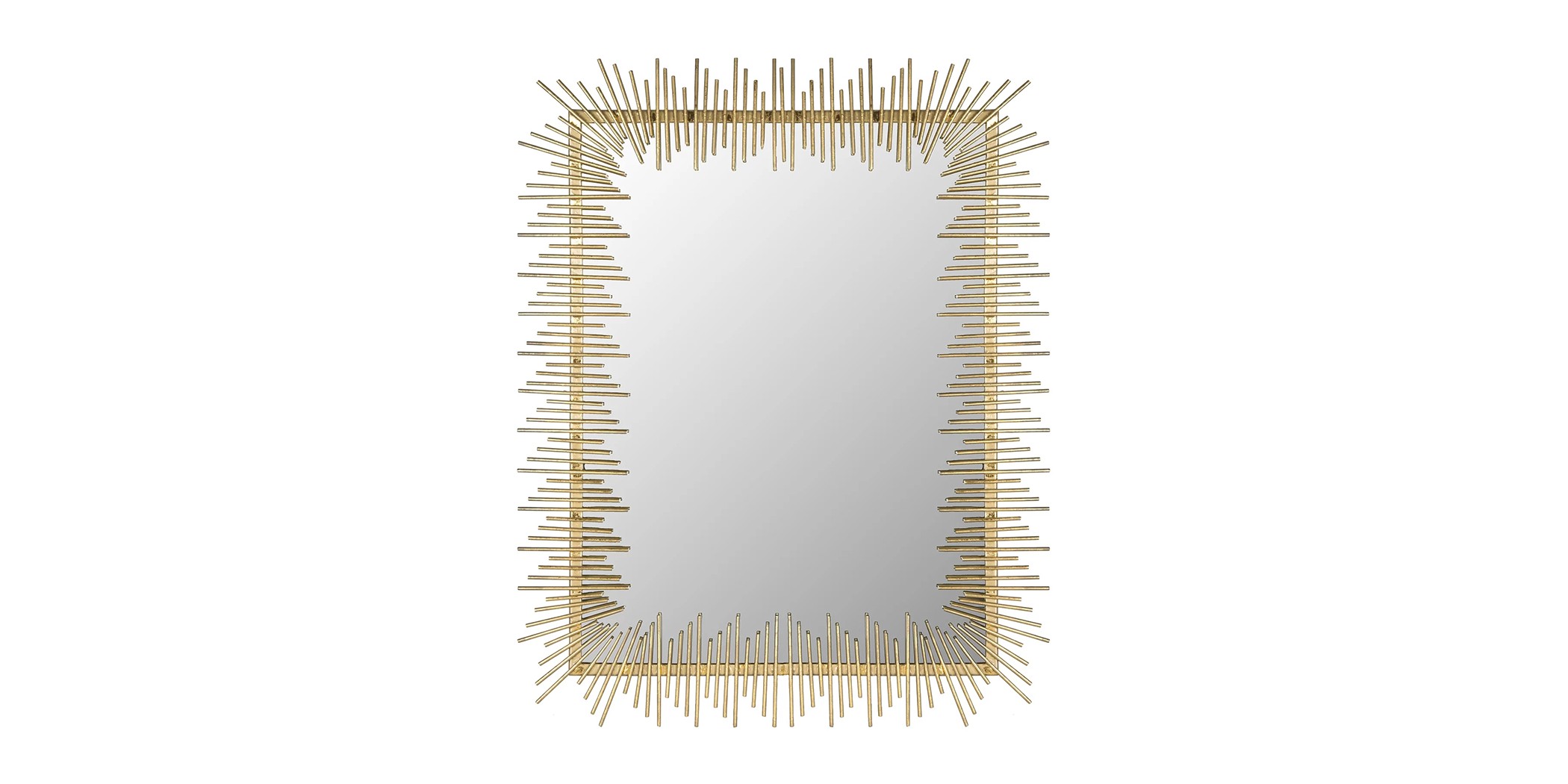 Wall Mirror in Metal Silver Finish W80xH120 cm