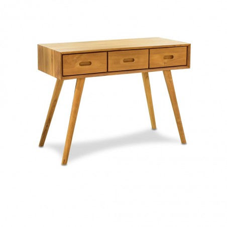 Ingrid Console Table With 3 Drawers In Teak